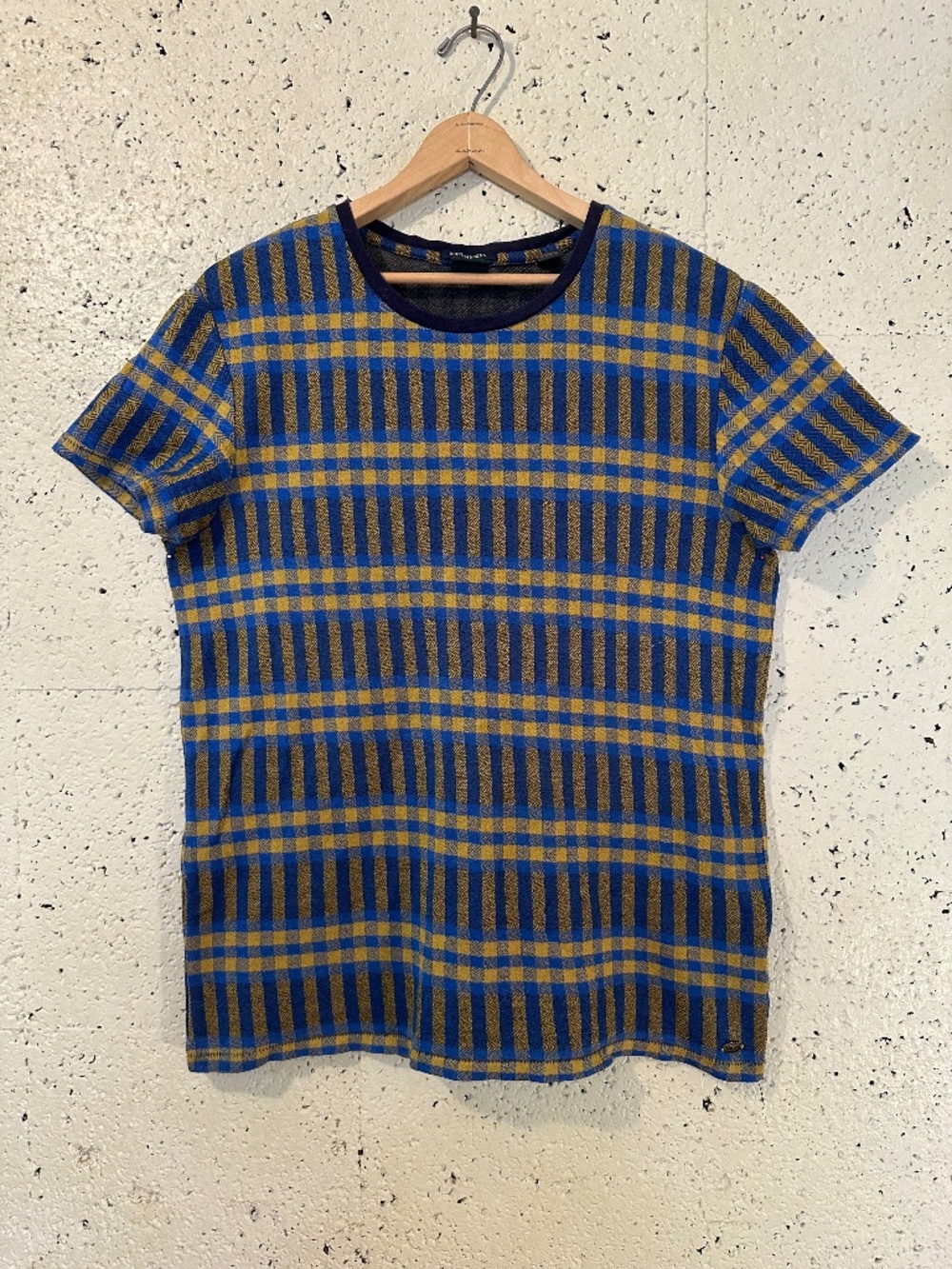 Scotch & Soda Blue and Gold Striped Short Sleeve Tee